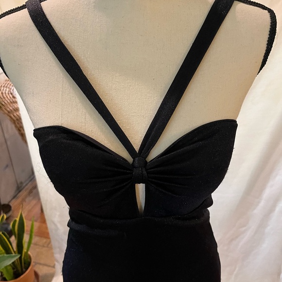 Vintage Couture NWT black shimmer gown - Picture 4 of 8